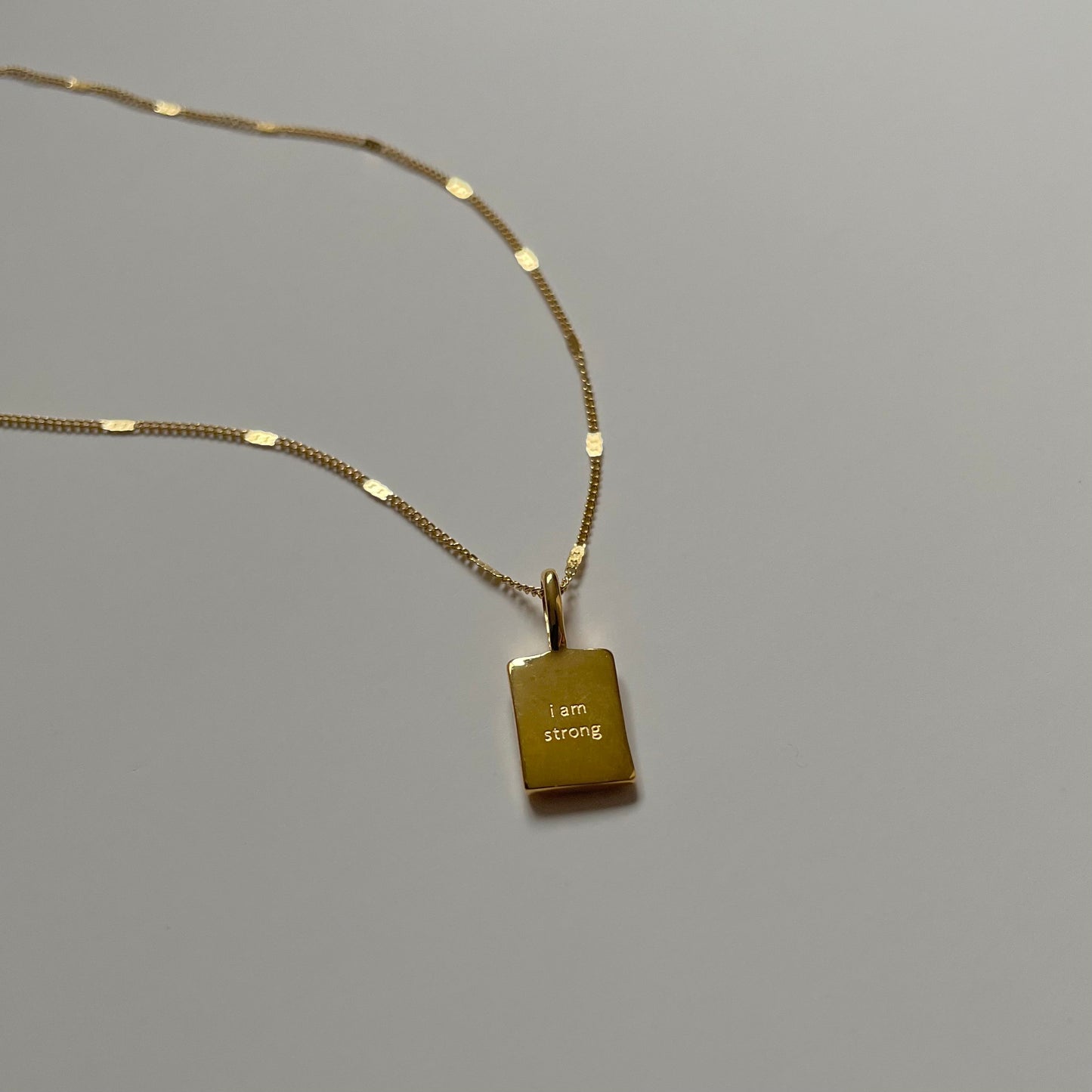 “Rooted Strength” — I Am Strong Necklace (Gold)