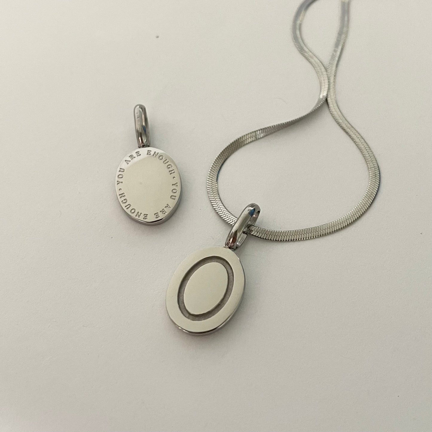 “You Are Enough” — Truth Within Necklace (Silver)