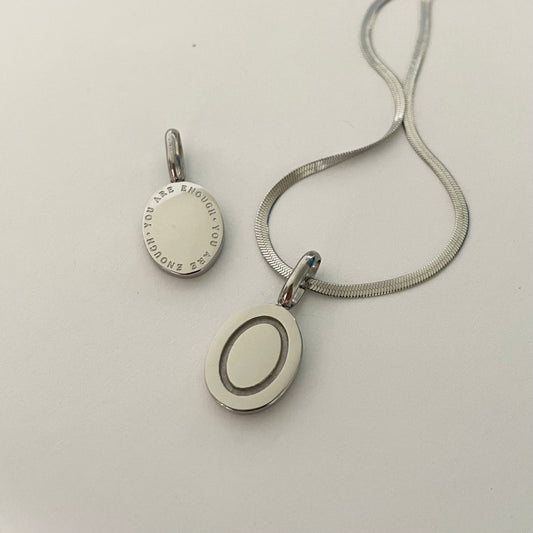 “You Are Enough” — Truth Within Necklace (Silver)